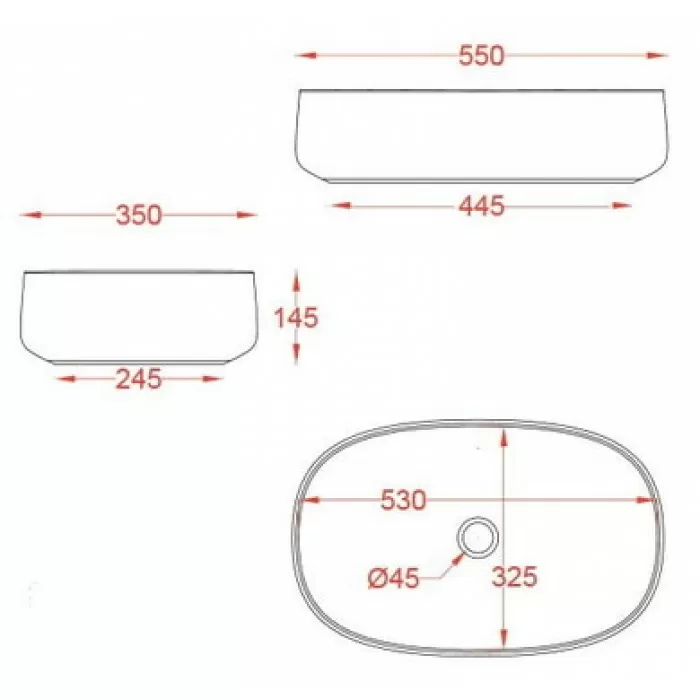 Керамическая раковина 55 см Artceram Cognac, white glossy (COL003 01;00)
