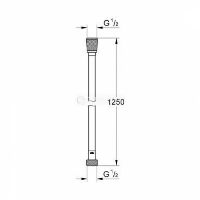 Плитка керамогранит Grohe Silverflex Душевой шланг 125 см (28362AL0) для пола