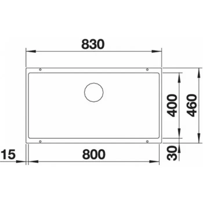 Мойка для кухни Blanco Subline 800-U черный  526005