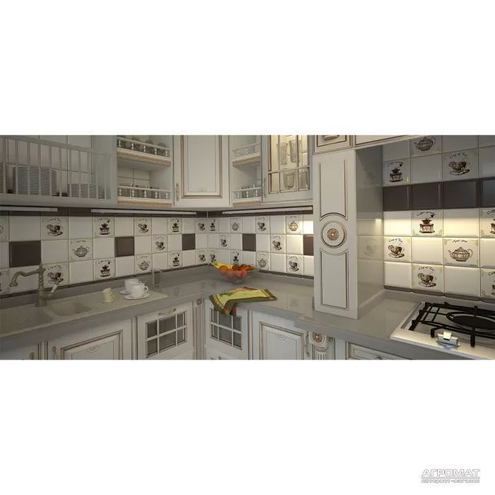 Плитка Monopole Ceramica Kitchen IRISH COFFEE декор 7×150×150