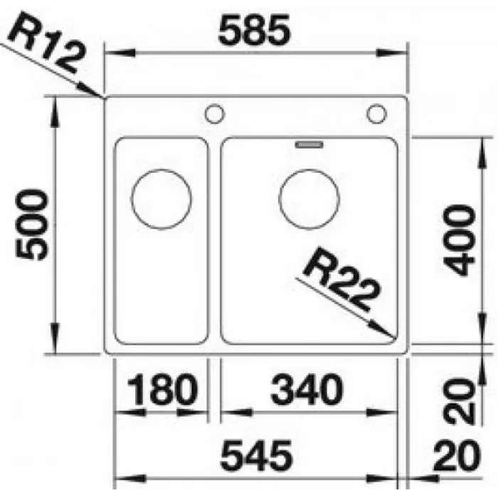 Мойка для кухни Blanco Andano 340/180-IF/A  525247