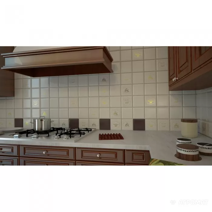 Плитка Monopole Ceramica Kitchen DECOR HAPPY декор 7×150×150