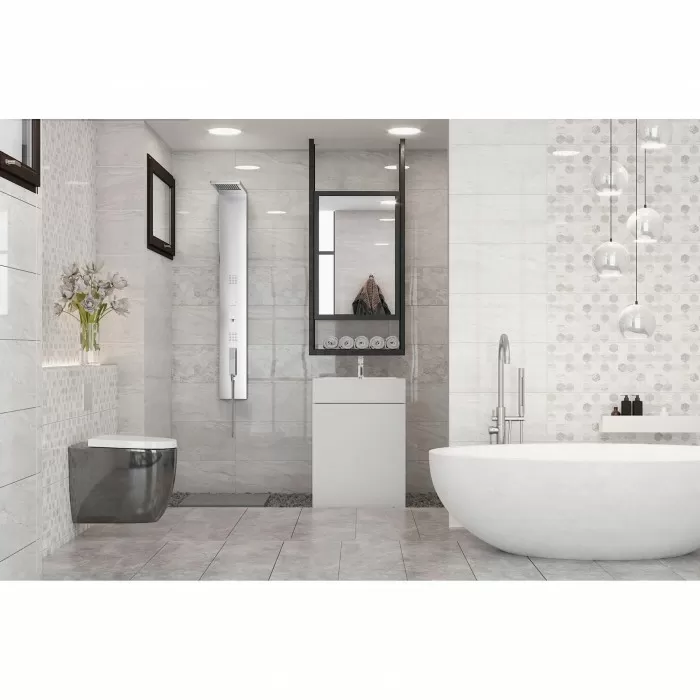 Плитка GOLDEN TILE MARMO MILANO Hexagon 8МG151 под мрамор