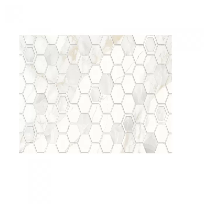 Плитка GOLDEN TILE SENTIMENTO HEXAGON белый SN0151 под мрамор Плитка GOLDEN TILE SENTIMENTO HEXAGON белый SN0151 под мрамор