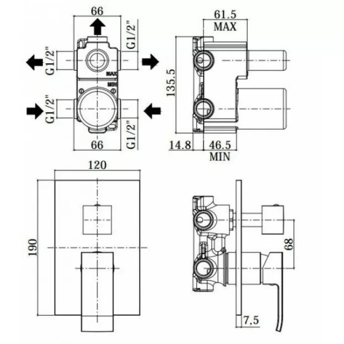 Смеситель Paffoni Effe (EF019CR)