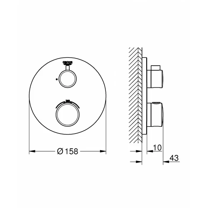 Grohe Grohtherm Термостат для душа (24075000)