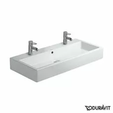 Керамическая раковина 100 см Duravit Vero, белая 0454100026