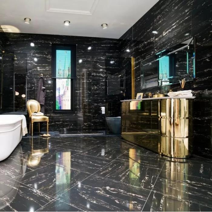 Плитка Porcelanosa Portblack Line под мрамор
