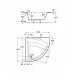 Ванна акриловая 135*135см ROCA EASY A248191000 с ножками