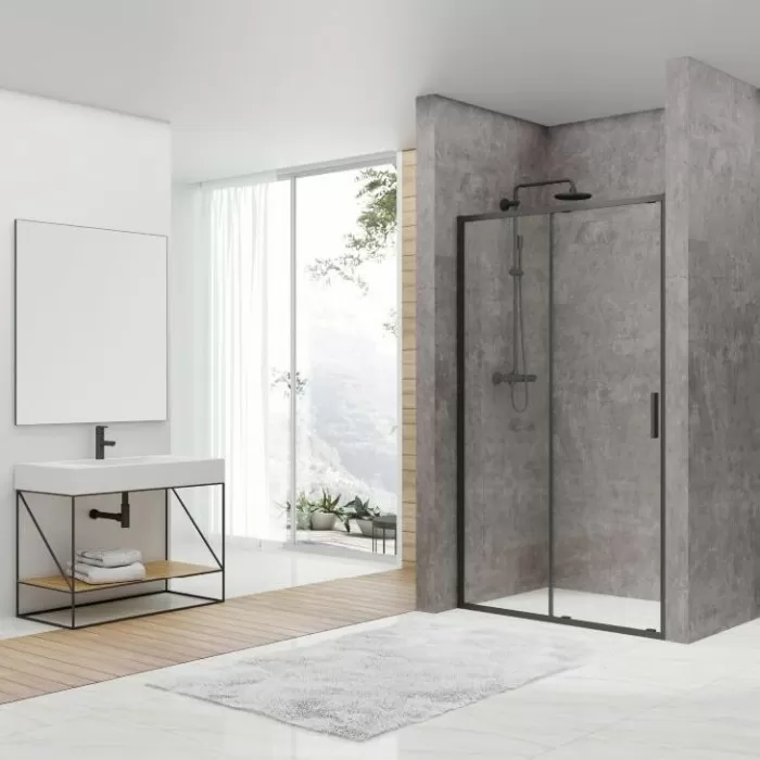 DEVIT FEN3540B ART Душевые двери 120, черный матовый, без поддона, стекло прозрачное DEVIT FEN3540B ART Душевые двери 120, черный матовый, без поддона, стекло прозрачное