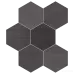 Керамогранит Impronta Sands Experience SA06ESM BLACK ESAGONA MIx 10×225×195
