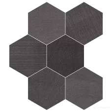 Керамогранит Impronta Sands Experience SA06ESM BLACK ESAGONA MIx 10×225×195