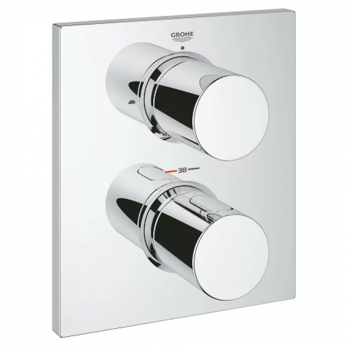 Grohe Grohtherm F Панель термостата со встроенным переключателем на 2 положения (27618000) Grohe Grohtherm F Панель термостата со встроенным переключателем на 2 положения (27618000)