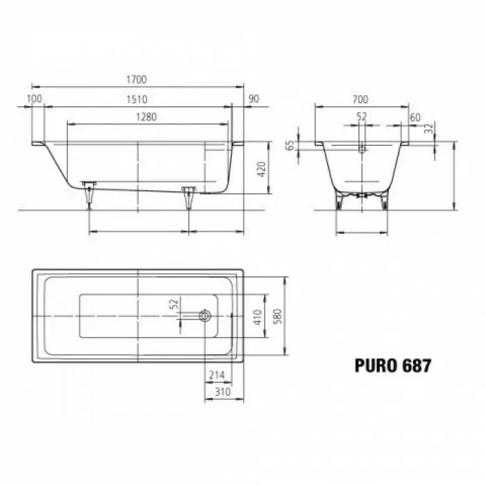 Kaldewei Puro 170x70 (258700010001)