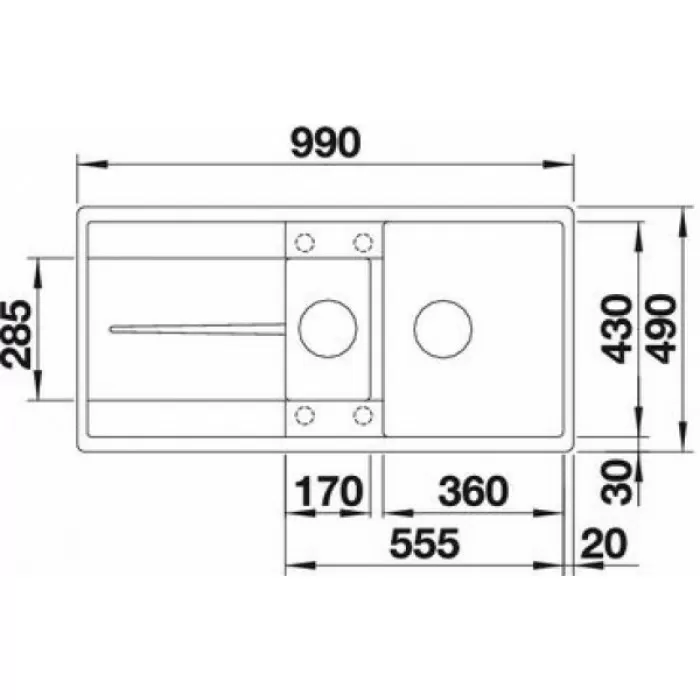 Мойка для кухни Blanco Metra 6 S-F алюметаллик 519114