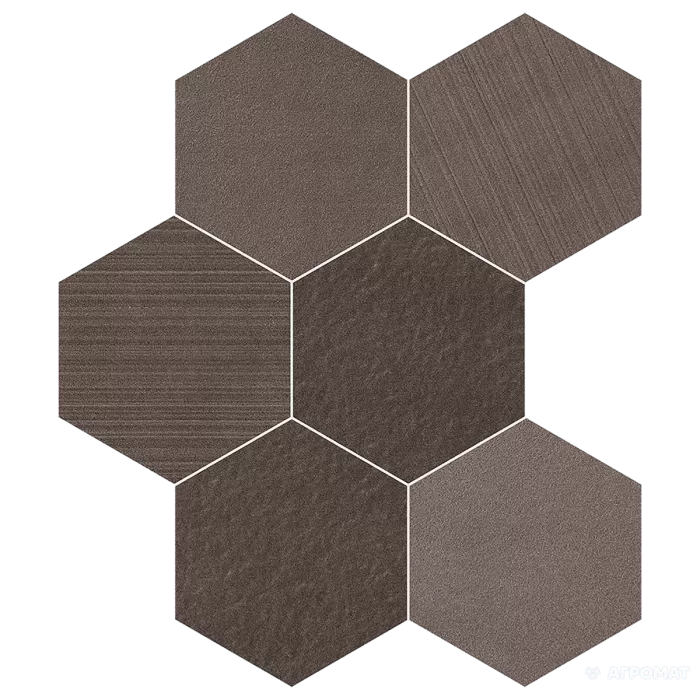 Керамогранит Impronta Sands Experience SA05ESM MUD ESAGONA MIx 10×225×195 под камень Керамогранит Impronta Sands Experience SA05ESM MUD ESAGONA MIx 10×225×195 под камень