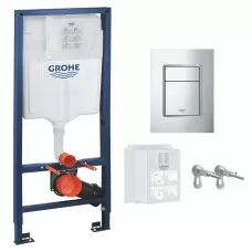 Инсталляция GROHE Rapid SL 3 в 1 39501000 с панелью смыва Skate S 37535000 хром