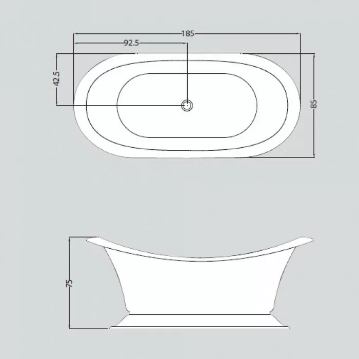 Gruppo Treesse Grand Soleil Ванна в классическом стиле 185x85xh75 см