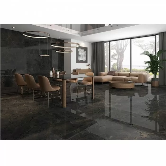 Керамогранит JURASSIC BLACK POLISHED LUX RECT. 8×1200×600