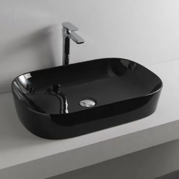 Керамическая раковина 65 см Artceram Ghost, black glossy (GHL002 03; 00) Керамическая раковина 65 см Artceram Ghost, black glossy (GHL002 03; 00)