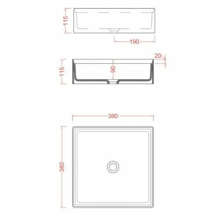 Керамическая раковина 38 см Artceram Scalino, white glossy (SCL001 01; 00)