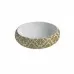 Керамическая раковина 43 см Artceram Tao, white glossy/gold damasco (TOL001 01; 89)