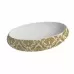 Керамическая раковина 60 см Artceram Tao, white glossy/gold damasco (TOL002 01; 89)