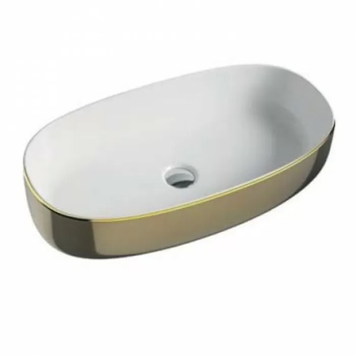 Керамическая раковина 68 см Artceram Cognac, white glossy/gold bicolor (COL005 01; 56) Керамическая раковина 68 см Artceram Cognac, white glossy/gold bicolor (COL005 01; 56)