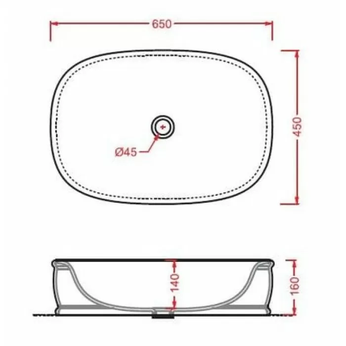 Керамическая раковина 65 см Artceram Azuley, black glossy (AZL002 03; 00)