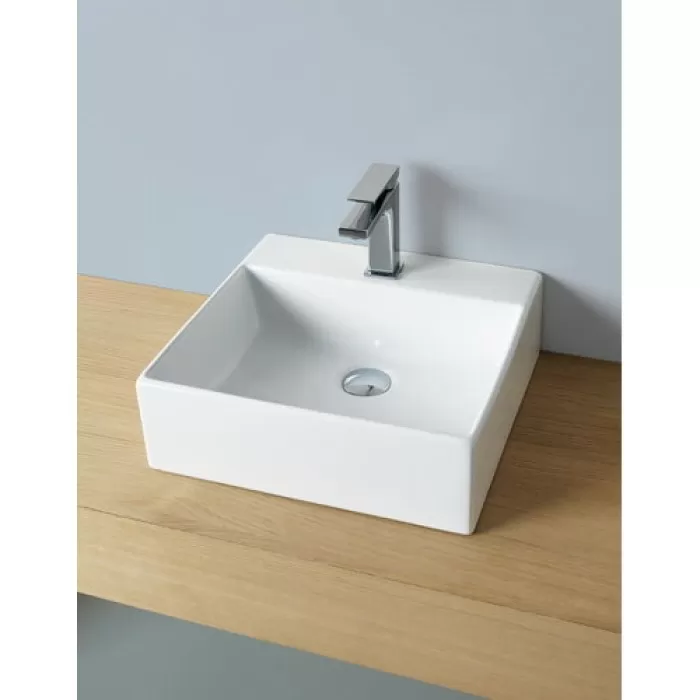 Керамическая раковина 40 см Artceram Quadro, white glossy (QUL005 01; 00)