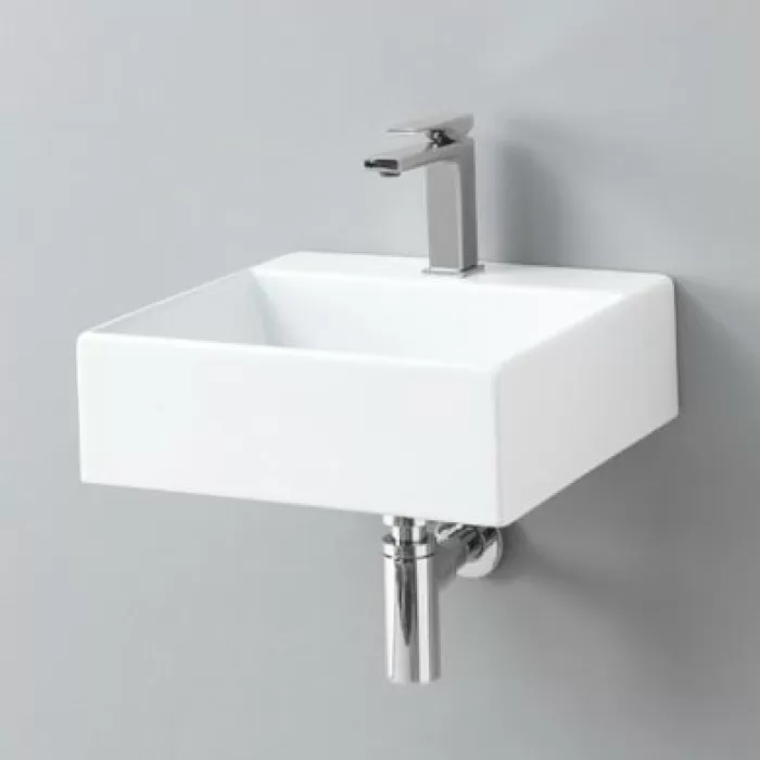Керамическая раковина 40 см Artceram Quadro, white glossy (QUL005 01; 00) Керамическая раковина 40 см Artceram Quadro, white glossy (QUL005 01; 00)