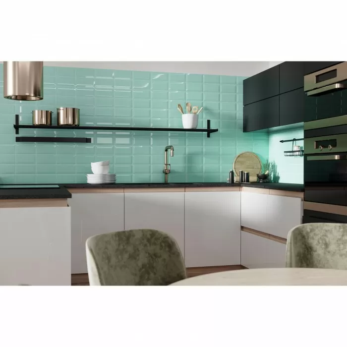Плитка GOLDEN TILE METROTILES м&#39;ятний 46L051 8×200×100