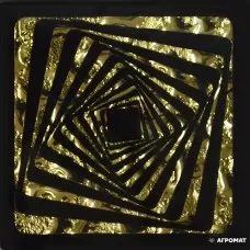 Плитка Grand Kerama КВАДРАТ золото рифл. размер 8×66×66 для пола для ванной и кухни