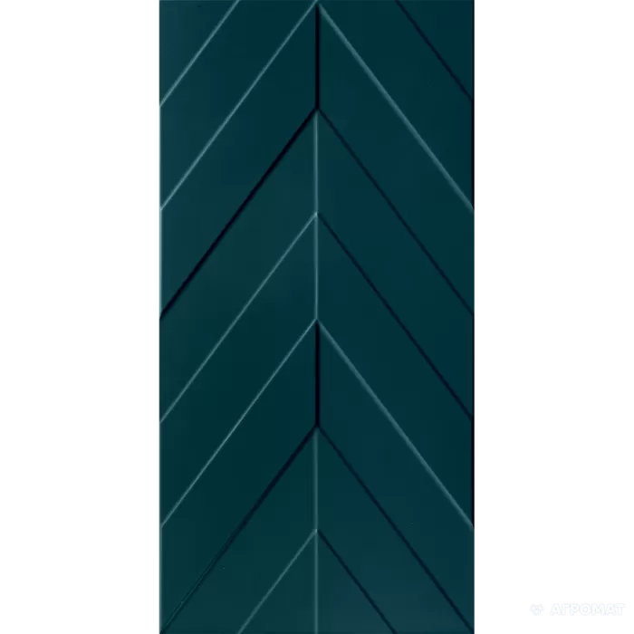 Плитка Marca Corona 4D D734 Chevron Deep Blue Matt Rect. размер 10×800×400