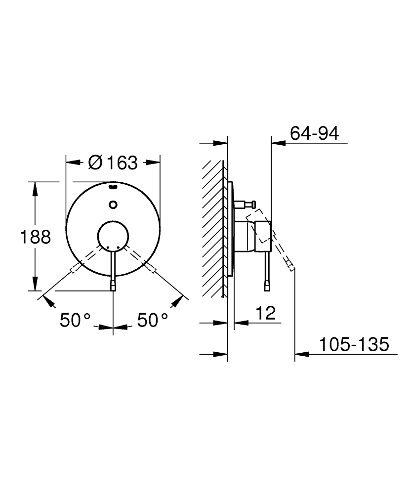 ЧертежGrohe Essence New (19285001)