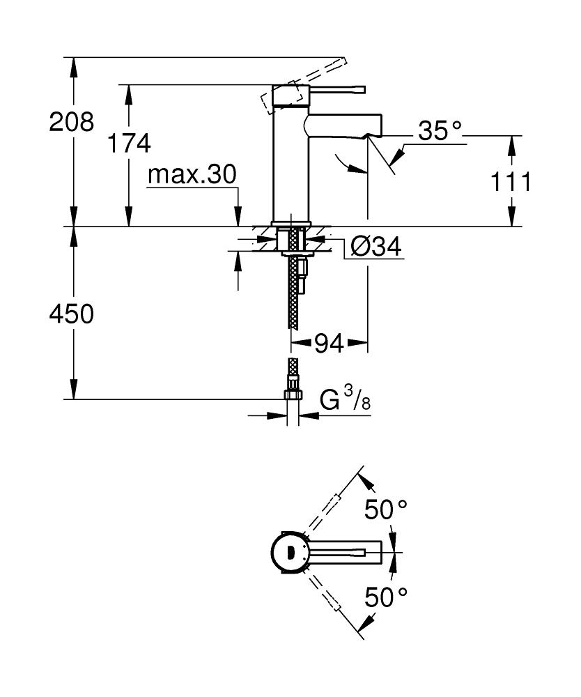ЧертежGrohe Essence (34294000)