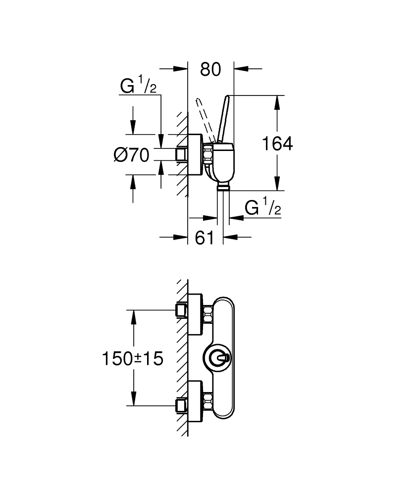 ЧертежGrohe Eurodisc Joy (23430000)