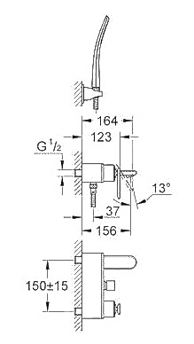 ЧертежGrohe Veris (32196000)