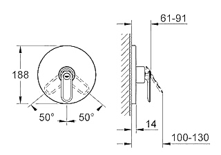 ЧертежGrohe Veris (19367000)