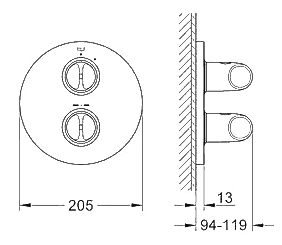 ЧертежGrohe Veris (19369000)